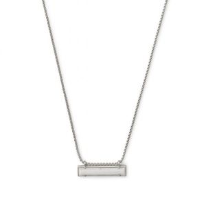 Kendra Scott silver mother of pearl necklace